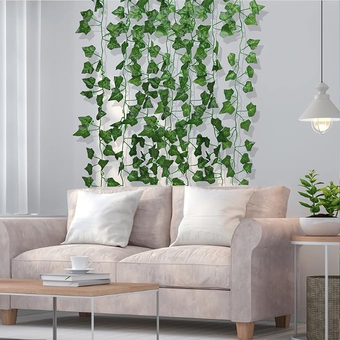 RECUTMS Fake Vines 24 Pack 173 FT Artificial Ivy Leaves Wall Decor Leaf Plants - Image 5