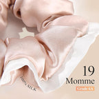 DAISYSILK Pure Mulberry Silk Hair Scrunchie for Women Gentle No-Crease Silk Hair Tie Smooth Elastic Ponytail Holder (Dusty Pink)