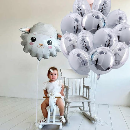 TONIFUL 30Pcs 18 Inch Round Balloons Large Silver Round Shape Foil Balloons Big - Image 5