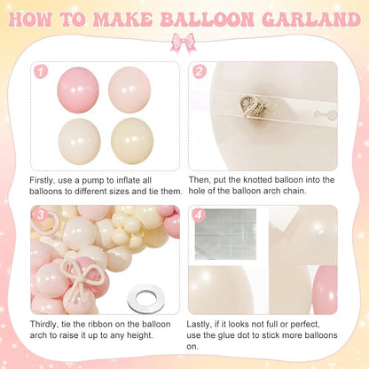 Pink and Yellow Balloon Arch Kit - Image 4