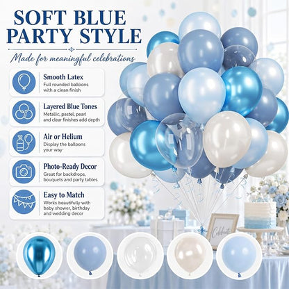 Blue Balloons, Baby Boy Gender Reveal Ocean Birthday Wedding Anniversary - Image 7