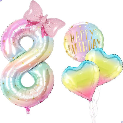 Squish Birthday Decorations Balloon Number 8 by Unknown