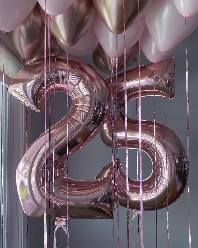 40 Inch Rose Gold 15 Number Balloons Giant 15 or 51 Balloons Rose Gold Birthday - Image 6
