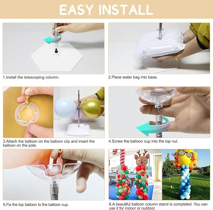2 Sets Balloon Column Stand Kit - Image 7