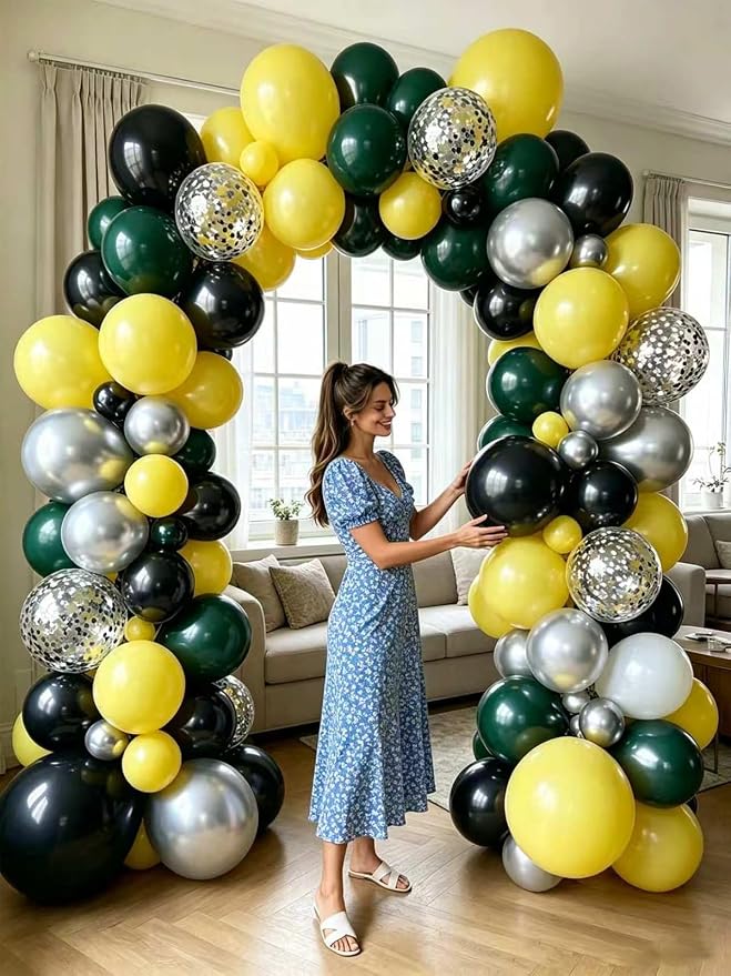 Yellow Balloons 125 Pcs Different Sizes 18 12 10 5 Inch Matte Yellow Latex - Image 7