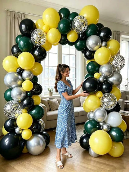 Yellow Balloons 125 Pcs Different Sizes 18 12 10 5 Inch Matte Yellow Latex - Image 7
