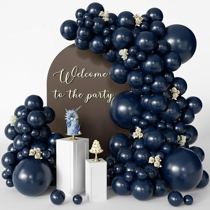 Navy Blue Balloons 125 PCS Different Sizes 18 12 10 5 Inch Dark Blue Balloon by Searchbyoccasioncolorsize