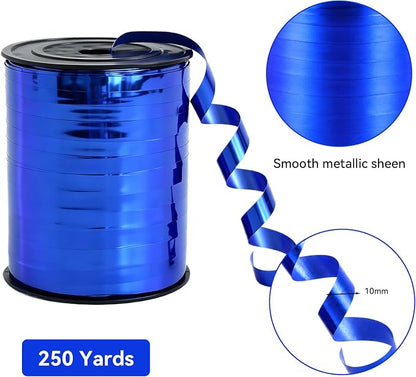 TONIFUL 250 Yards Blue Curling Ribbon 10mm Wide Balloon String DIY Decor | - Image 2