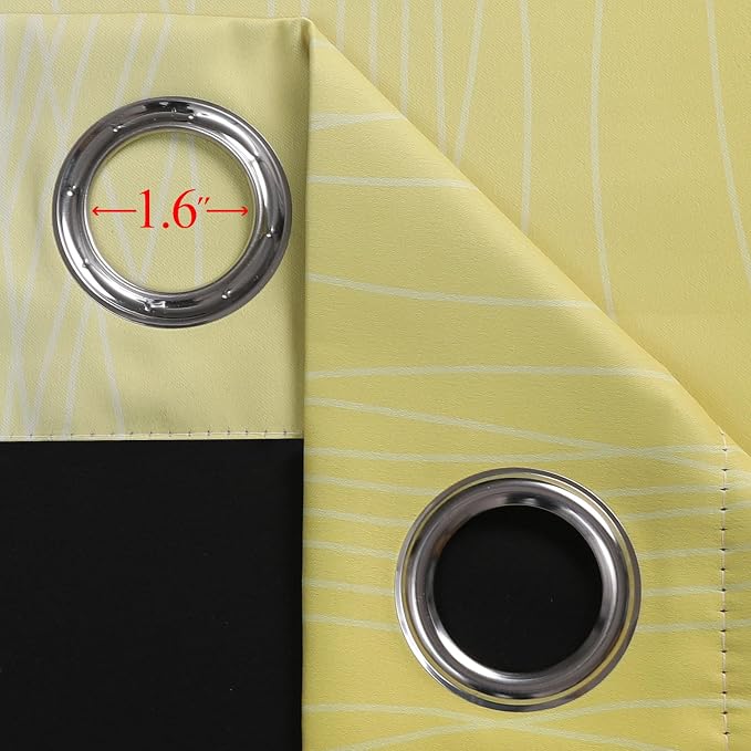 Black and Yellow Blackout Curtains - Image 7