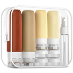 16 Pack Travel Bottles Set, TSA Approved Leak Proof Silicone Squeezable Containers for Toiletries, Refillable Travel Accessories for Conditioner, Shampoo, Lotion & Body Wash Accessories