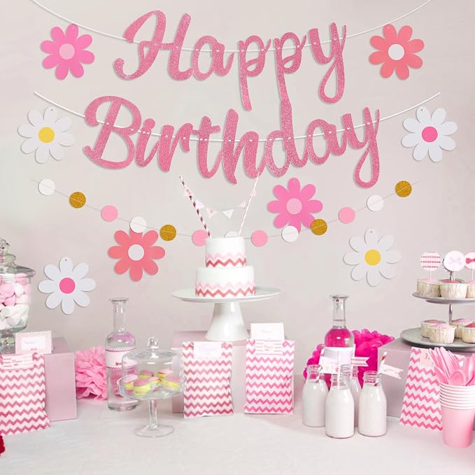 Pre-Strung Happy Birthday Banner, NO DIY Party Decorations | Birthday Party - Image 4