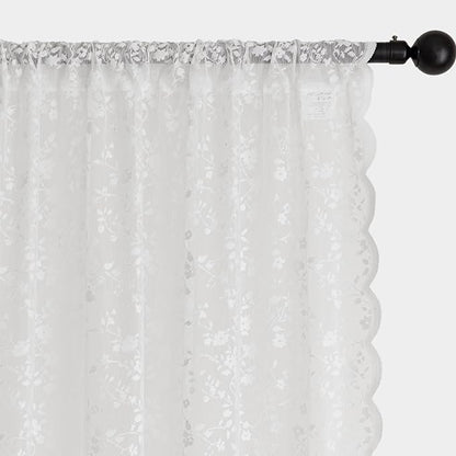 Anmao Vintage Lace Sheer Curtains 72 Inches Long - Image 6