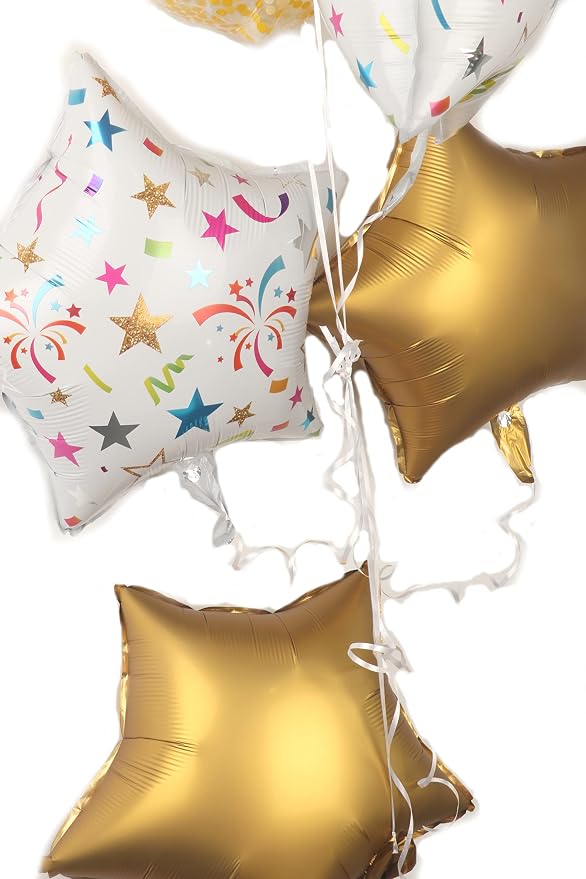 36inch Large Gold Round Foil Helium Mylar Balloons Set 8pcs - Image 4