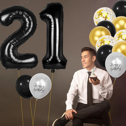 21st Birthday Decorations for Him, 40 inch 21 Balloon Numbers - Image 6