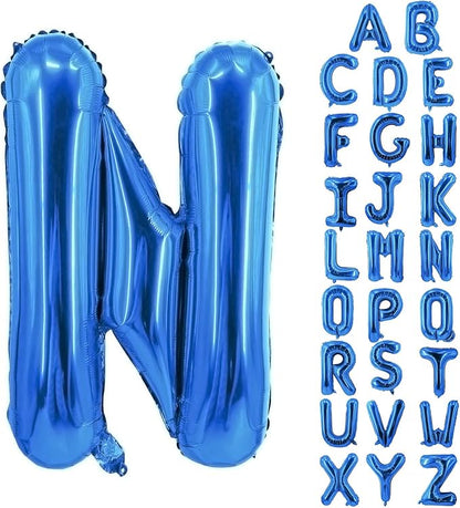 Letter Balloons 40 Inch Blue Giant Alphabet Balloons Letter N | Foil Mylar Big by YUNSHANGMO