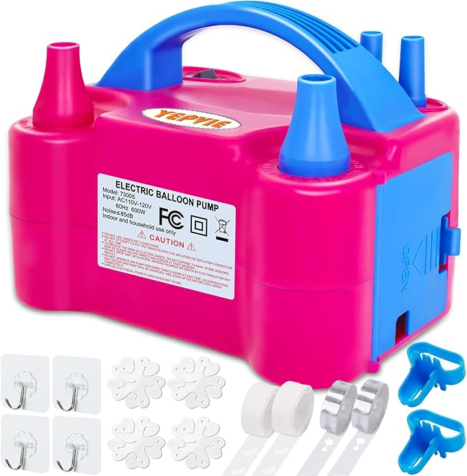 Electric Balloon Pump, Portable 2 Modes Balloon Blower Machine by YEPVIE