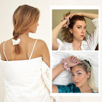 LILYSILK Silk Scrunchies for Frizz & Breakage Prevention - Mulberry Silk Ponytail Holders, Elastic Hair Ties, 5Pcs, Random Color