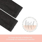 Sindra Invisible Tape in Human Hair Extensions, Dark Brown Invisi Edge Tape in Hair Extensions 18 Inch 50g 20pcs Natural Look
