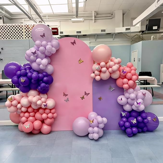 Lukiituke Pink and Purple Balloon Arch Kit - Image 7