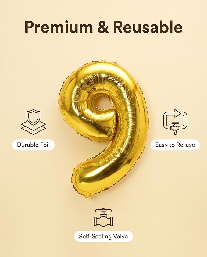 YPSelected 32 Inch Large Foil Helium Number Balloon Birthday Wedding Party 0-9 - Image 5