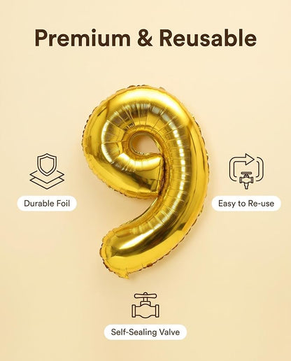 YPSelected 32 Inch Large Foil Helium Number Balloon Birthday Wedding Party 0-9 - Image 5