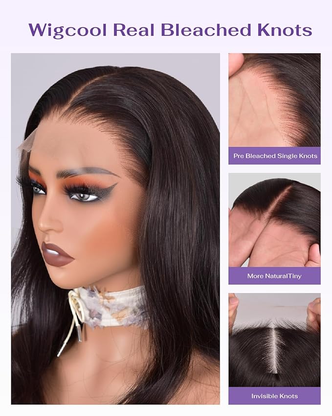 13x6 SKINLIKE Real HD Lace Frontal Wig, 180% Density Ultra-fitted 0.10mm Thin Invisible HD Lace Wig Pre-plucked Hairline Bleached Knots Virgin Human Hair Wigs Body Wave 26Inch