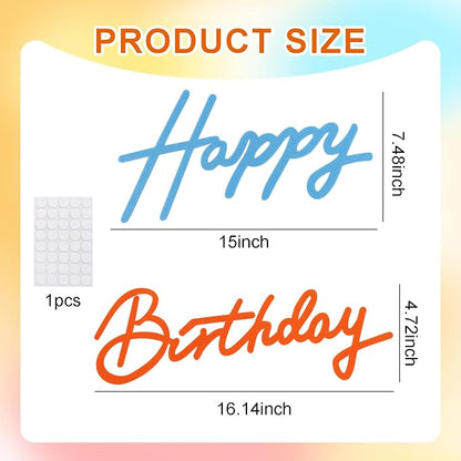 TONIFUL Happy Birthday Sign for Backdrop - Image 3