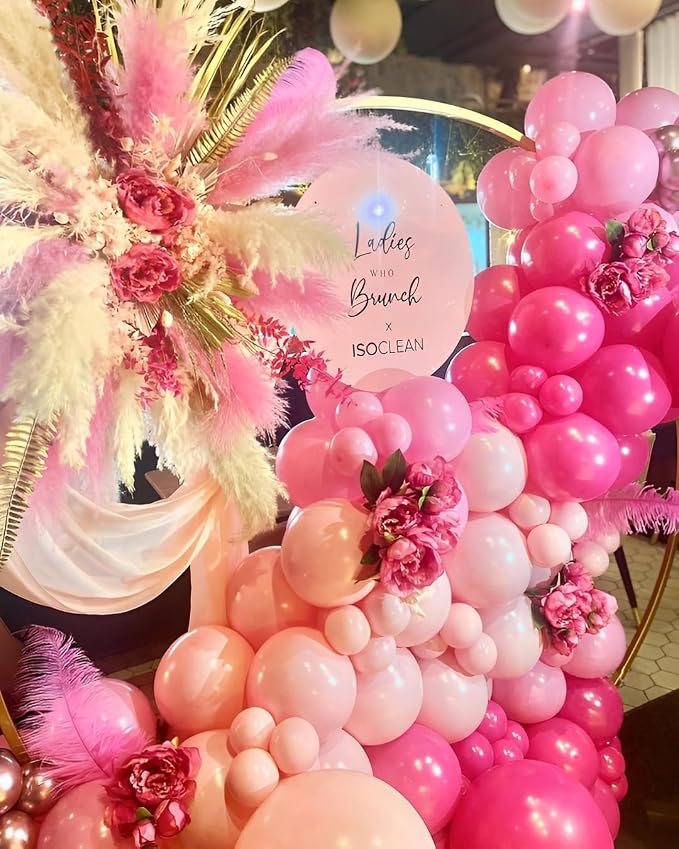 Pink Balloons Metallic Pink Balloon, Baby Shower, Galentines day Decorations - Image 3