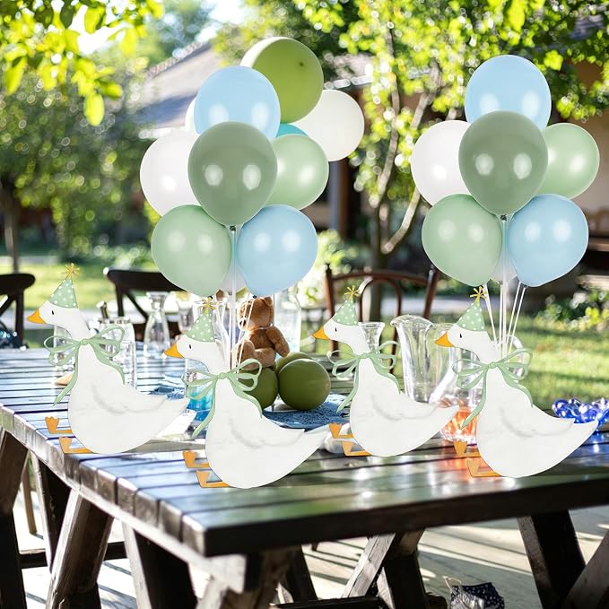 12 Sets One Silly Goose 1st Birthday Decoration Goose Balloon Stand Kit Baby - Image 5