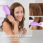 Boar Bristles Hair Brush for Women and Men, Detangling Hair Brush for Smoothing Massage Add Shine, Nylon&Boar Bristles Detangler brush for Hair Healthy (1 Pack-Purple)