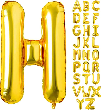 Lovoir 40 Inch Large Gold Letter H Balloons Big Size Jumbo Mylar Foil Helium by Lovoir