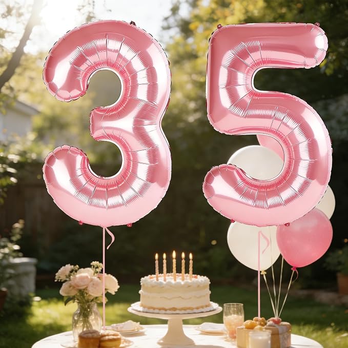 40 Inch Number 35 Balloons for 35th Birthday Party Decorations, 0-100 Jewelry - Image 3