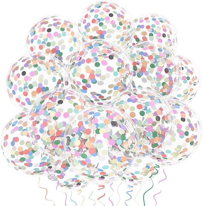 Rainbow Confetti Balloons by VHUWE