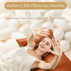 INFIIXSO Mulberry Silk Pillow Case King Size, Silk Pillowcase with Hidden Zipper 20"x36", Extraordinary Smooth and Soft Pillow Cases for Hair and Skin(Brunt Orange, 1 Pack)
