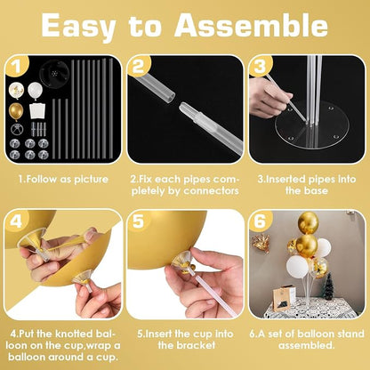 Voircoloria 6 Sets Balloon Stand Kits - Image 4