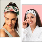 6 Pcs Stretchy Headbands for Women, Absorbed Sport Headband Soft Twist Knotted Headbands for Daily Life Yoga Workout, Dogs Collection Multi Animal