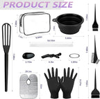 30pcs Hair Dye Coloring Kit, Hair Coloring Kit, Salon Hair Dye Tools, Hair Dye Brush and Bowl Set, Hair Dye Kit, Complete DIY Tools for Home Hair Coloring, Black