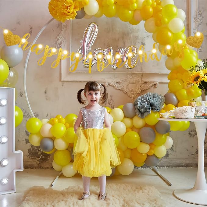 TaoBary 167 Pcs DIY Banner Kit Happy Birthday Glitter Banner Customizable - Image 6