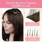 GOO GOO Invisi Edge Wide Tape in Hair Extensions, 4/27/4 Balayage Chocolate Brown to Caramel Blonde,4pcs 18inch 20g, Remy Human Hair,Seamless Injected Tape, Natural Look