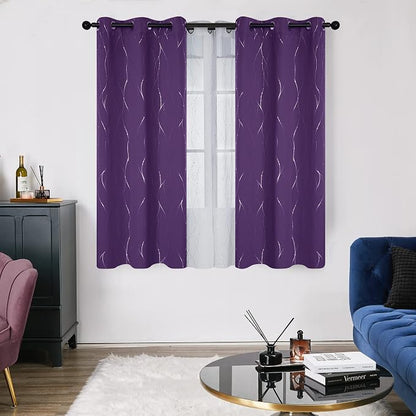 Deconovo Living Room Curtains 45 Inches Long, Thermal Insulated, Room Darkening - Image 2