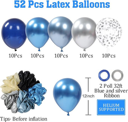 Patimate Blue Silver Balloons Set - Image 4