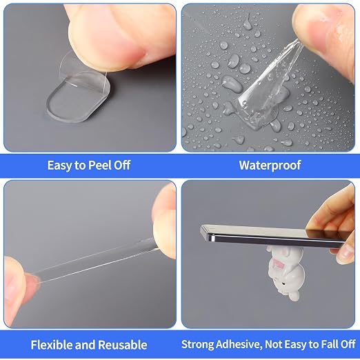 JANYUN 280 Pcs Mounting Putty, Double Sided Sticky Dots Adhesive Tack | Clear - Image 3