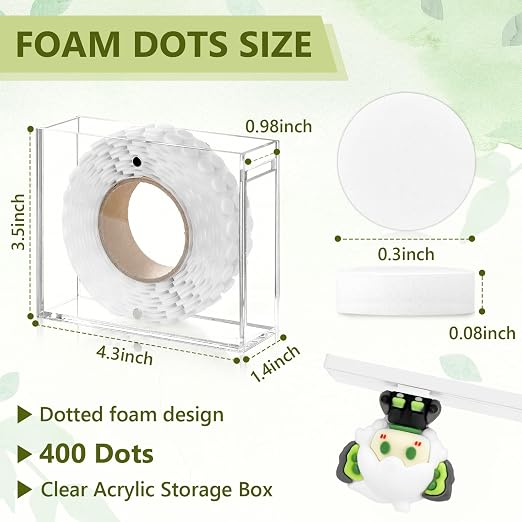 400 PCS 2mm Double Sided Foam Dots - Image 2