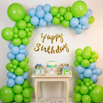 RUBFAC Lime Green Balloons Different Sizes Neon Green Balloon Arch 154pcs | - Image 6