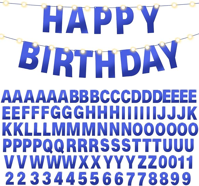 TaoBary 112 Pcs DIY Letter Kit Glitter Customizable Banner Letters Include 107 by TaoBary