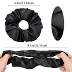 Lolalet Scrunchies for Women, Satin Hair Scrunchies Softer Than Silk Hair Ties for Hair Sleep, Big Scrunchy Ponytail Holder with Elastic Hair Bands for Girls Thick Thin Curly Hair -6 Pack, Style F