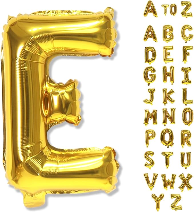 Large Custom Balloon Letters E, 40 Inch Helium Alphabet Word Balloons Decor by Lingqiang