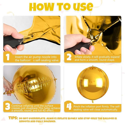 12Pcs Purple and Gold Round Balloons Foil, Large Gold Dark Light Purple - Image 8