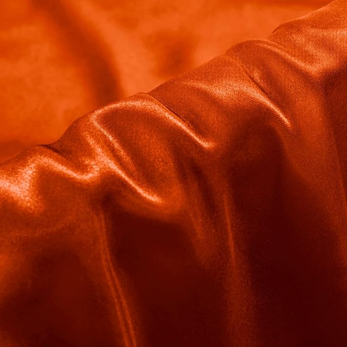 Aormenzy Satin Body Pillow Cover Set of 2, 20x54 Inches Burnt Orange Body Pillow Case for Adults, Silky Soft & Cooling Body Pillow Pillowcase with Envelope Closure