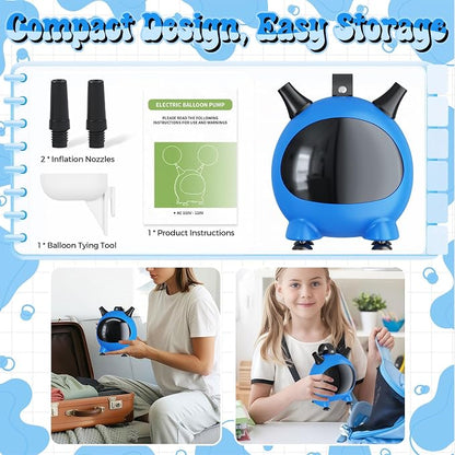Balloon Pump Electric, Portable Balloons Inflator Air Pump - Image 6